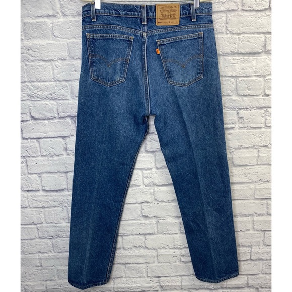 Vintage 1994 Levi’s Orange Tab 505s Regular Fit Straight Leg Medium Wash Jeans - Picture 9 of 15